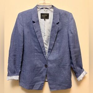 MOSSIMO DUTTI Blue Linen Blazer